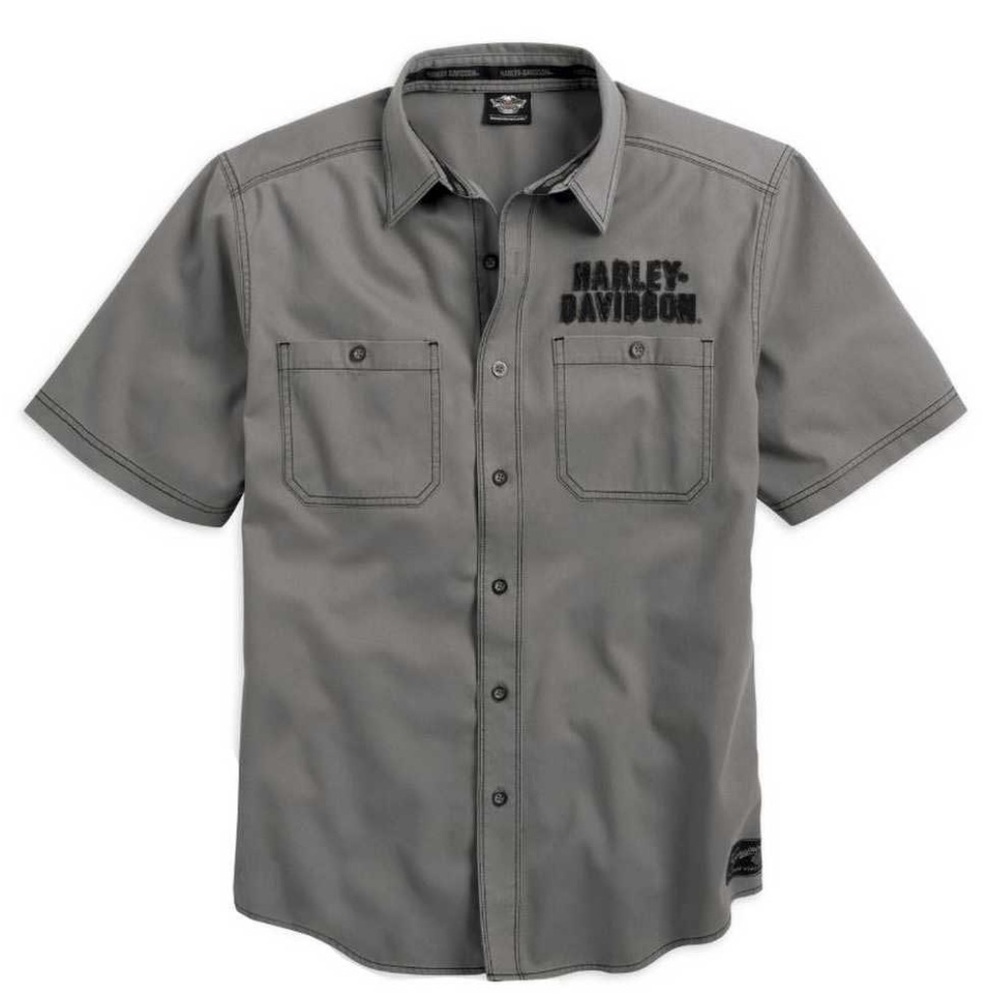 Harley-Davidson® Men's Genuine Classics Eagle Garage Short-Sleeve Shirt
